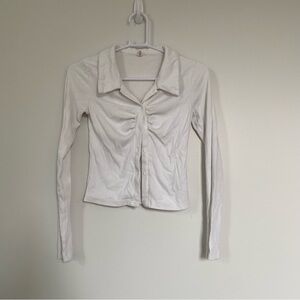 White Button-Up Women's Top